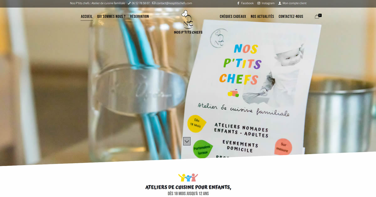 Tablier personnalisé dès 7 ans / Bio - Nos P'tits Chefs - Ecole de cuisine  pour enfants à Lyon