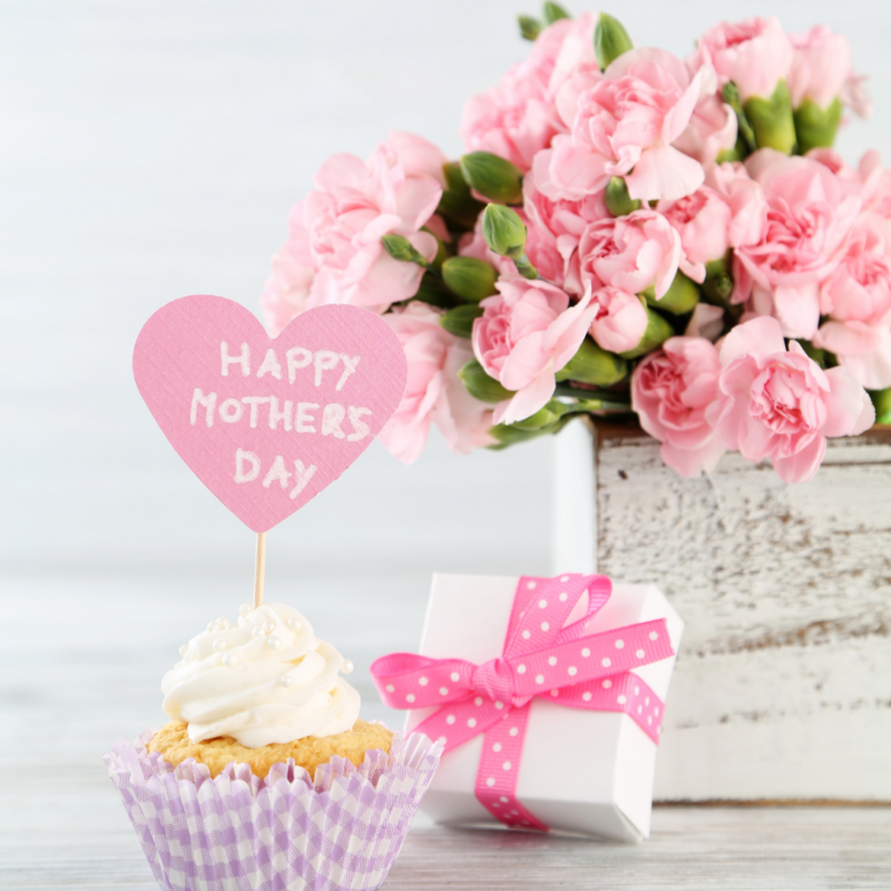 Cupcake Mummy coeur fraise & Crème mascarpone